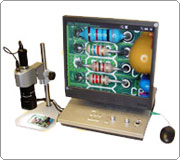MegaScope 3000 25X to 800X option with SXGA Monitor Resolution and XY Measurement, Digital Image Processing Tools.